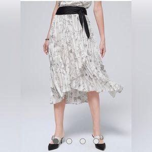 WHBM 35th Anniversary Pleated Midi Skirt NWT 6P